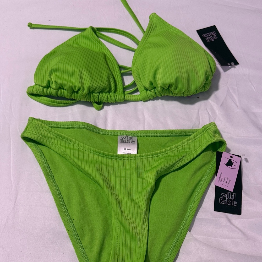 Wild Fable Vibrant Green Bikini